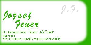 jozsef feuer business card